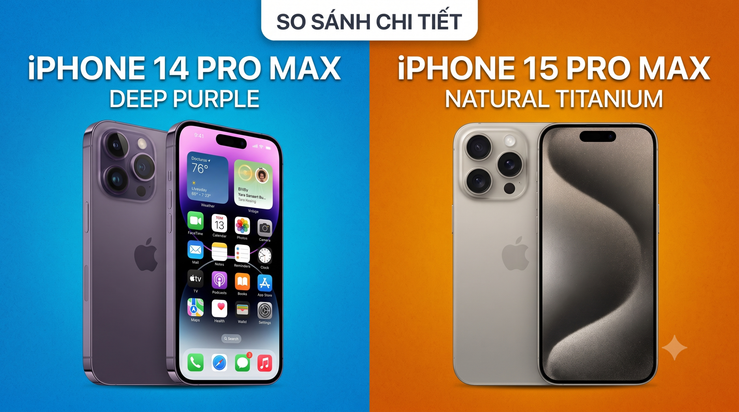So Sánh iPhone 14 Pro Max và 15 Pro Max Năm 2026: Đời cao nhiều tiền hơn chưa chắc đã là lựa chọn đúng!